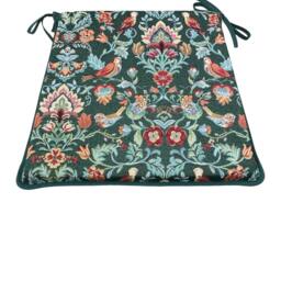 William Green Tapestry - William Morris Design Tapered Tie-On Seat Pad. Garden/Patio/Kitchen/Dining - thumbnail 2
