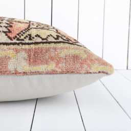 Handmade Turkish Kilim Pillow Cover Vintage Anatolian Design - 16x24 - thumbnail 4