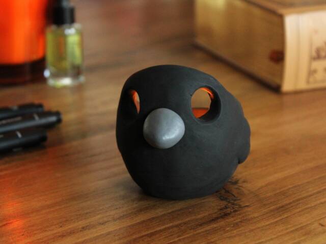 Crow Candle Holder - Tealight Halloween Cute Gift - image 1