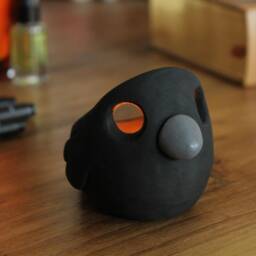 Crow Candle Holder - Tealight Halloween Cute Gift - thumbnail 2