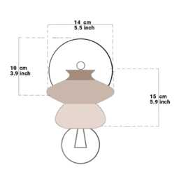 Reading Lamp Terracotta Bedside Lamp, Ceramic Wall Sconce Light Fixture - thumbnail 4