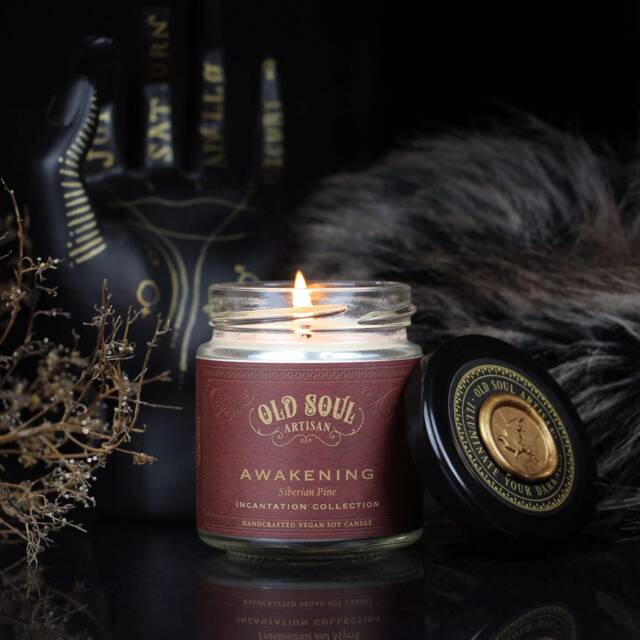 Awakening Candle - Siberian Pine - Ritual For Cleansing & Renewal Fresh Forest Christmas Tree Scent Vegan Soy Witchcraft - image 1