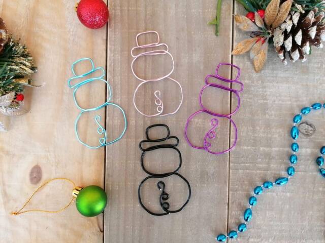 Snowman - Wire Art Christmas Decoration - image 1