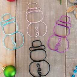 Snowman - Wire Art Christmas Decoration - thumbnail 2
