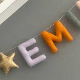 Name Bunting, Nursery Decor, Personalised Felt Name, Name Sign, Garland, Baby Gift - thumbnail 2