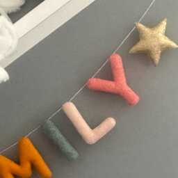 Name Bunting, Nursery Decor, Personalised Felt Name, Name Sign, Garland, Baby Gift - thumbnail 3