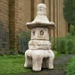 Large Pagoda Statue Concrete Lantern Sculpture Outdoor Japanese Ornament Handmade Pagoda Lover Gift Yard Art Zen Garden Decor - thumbnail 2