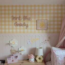 Girls Room Knitted Sign, Pretty Decor For Girls Bedroom Wall, Wire Quote Wall Girly - thumbnail 3