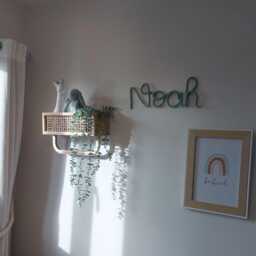 Girls Room Knitted Sign, Pretty Decor For Girls Bedroom Wall, Wire Quote Wall Girly - thumbnail 4