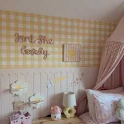 Girls Room Knitted Sign, Pretty Decor For Girls Bedroom Wall, Wire Quote Wall Girly - thumbnail 2