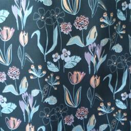 Curtain Panel Black Red Yellow Green Tulips Spring Frowers Scandinavian Design Cafe Curtain Kitchen Valance , Runner Napkins Great Gift - thumbnail 2