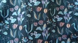 Curtain Panel Black Red Yellow Green Tulips Spring Frowers Scandinavian Design Cafe Curtain Kitchen Valance , Runner Napkins Great Gift