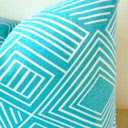 Turquoise Pillow Covers Aqua Bluethrow Pillows Decorative Pillow Solid Blue Sale. 20x20 Nautical Coastal - thumbnail 2