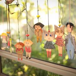 Ceramic Marionette Mobile Doll Home Decor Christmas Gift Free Shipping Wall Hangings - thumbnail 3
