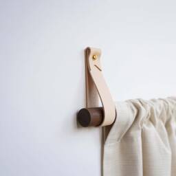 Curtain Rod Holder Leather Curtain Bracket Holders Loop Boho