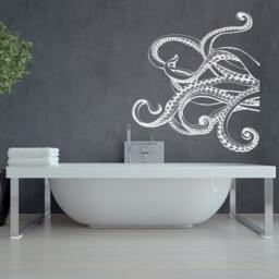 Kraken Octopus Tentacles Decal Nautical Sea Animal Wall Sticker, Marine Life Decor #38 - thumbnail 1