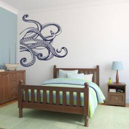 Kraken Octopus Tentacles Decal Nautical Sea Animal Wall Sticker, Marine Life Decor #38 - thumbnail 4