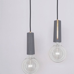 Pendant Lamp, Light Fixture Ceiling, Fixture, Minimalist Grey Ceramic Industrial Lighting, Rustic - thumbnail 3