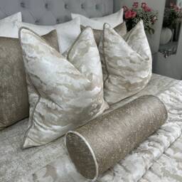 "Gold Cushion, Pillow, Bolster Cushion 16"" X 6" - thumbnail 4