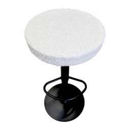 Boucle Counter Top Stool Adjustable For Kitchen Or Bars - Teddy Bear Fabric Stools - Gl - thumbnail 4