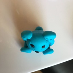 Aqua Bear With Clear Gemstone Heart - thumbnail 4