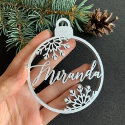 Personalized Christmas Tree Decor, Custom Ornament, Shapes, Holiday Ornament With Name, Wood Xmas Decor - thumbnail 3