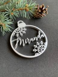 Personalized Christmas Tree Decor, Custom Ornament, Shapes, Holiday Ornament With Name, Wood Xmas Decor