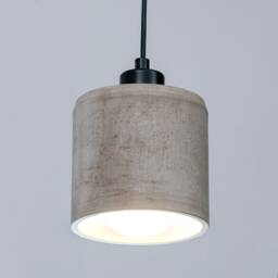 Light Brown Concrete Cylinder Pendant Lamp, Stone Chandelier, Designer Hanging Lights, Scandinavian Design, Accessories - thumbnail 2