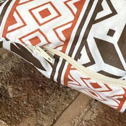 1155. Christmas Stars in Line Brown 100% Cotton Cushion Cover Various Sizes - thumbnail 3