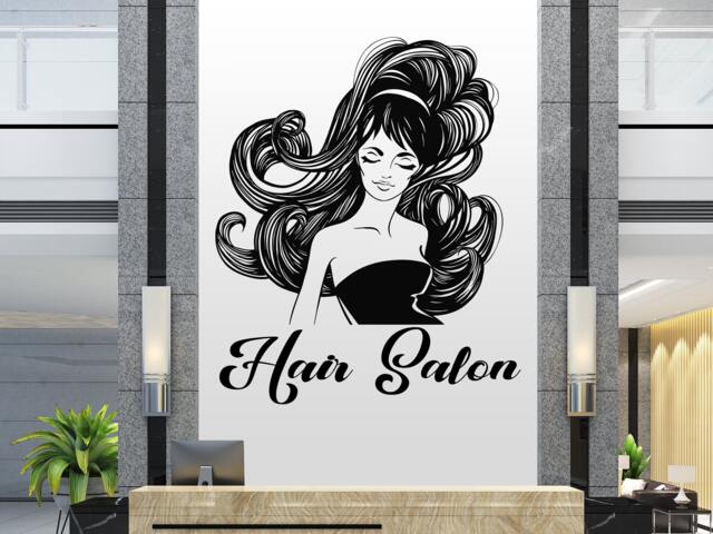 Hair Salon Wall Decal Stylist Tools, Beauty Shop Decor 2098 - image 1