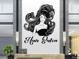 Hair Salon Wall Decal Stylist Tools, Beauty Shop Decor 2098 - thumbnail 1