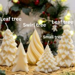 Christmas Tree Candle Collection - Handmade Soy Wax Holiday Decor Gift Festive Home Decoration - thumbnail 2