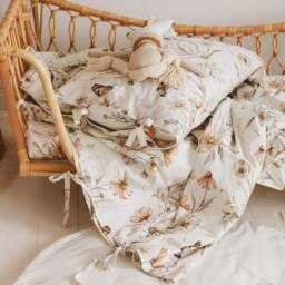 Gold Meadow On White - Handmade Cotton Kids Bedding Sets - thumbnail 3