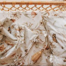 Gold Meadow On White - Handmade Cotton Kids Bedding Sets - thumbnail 4