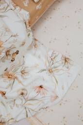 Gold Meadow On White - Handmade Cotton Kids Bedding Sets