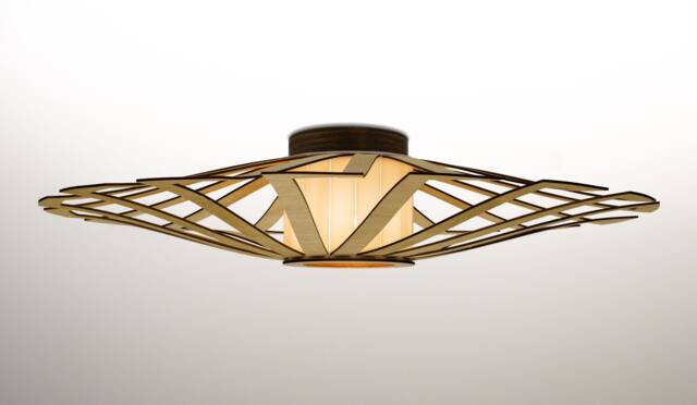 Discus Flush Mount, Wood Ceiling Light, Flushmount Wall Lamp, Plywood Chandelier, Pendant Light - image 1
