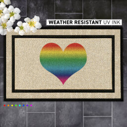 Heart Doormat - Pride Month Lgbtqi Gifts Happy Custom
