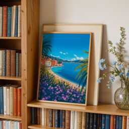 French Riviera Wall Art Print C??te D'azur - Mediterranean Travel Poster - thumbnail 2