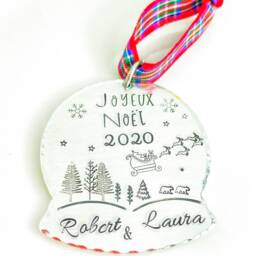 Personalized Christmas Tree Decoration, Family Ornament, Custom Joyeux No??l Decoration - thumbnail 4