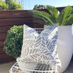 Palm Leaf Outdoor Cushion Cover Tropical Olefin Pillow - thumbnail 1