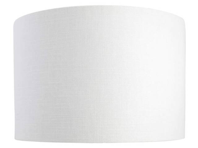 White Lampshade UK Made Contemporary Retro Lamp Shade Textured Linen White Drum Lampshade - image 1
