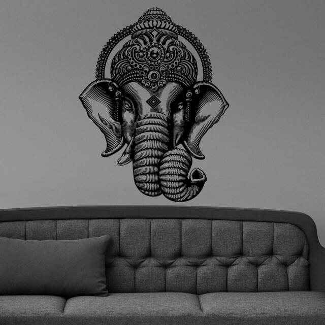 Ganesha Elephant Mandala Ornament Design Wall Sticker Vinyl Mural Decal Home House Apartment Art Decor Free Shipping L137 - image 1