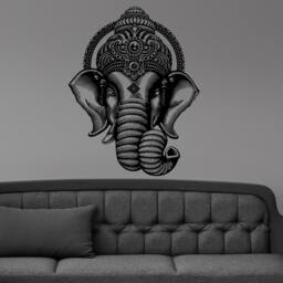 Ganesha Elephant Mandala Ornament Design Wall Sticker Vinyl Mural Decal Home House Apartment Art Decor Free Shipping L137 - thumbnail 1
