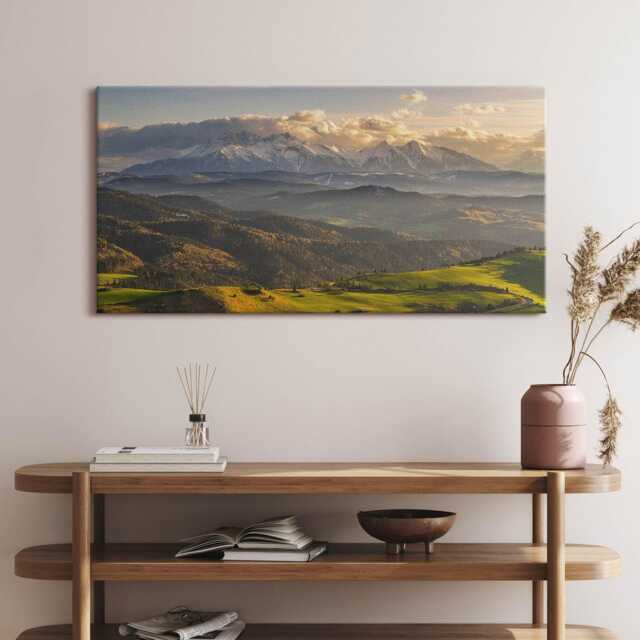 Pieniny Wysoki Wierch Canvas, Wall Art Picture, Brown Decoration, Nature Canvas - image 1