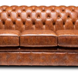 Chesterfield Real Leather Two/Three Seater Sofa Vintage Tan - thumbnail 4