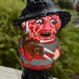 Handmade, Freddy Krueger Garden Gnome, Horror Movie, Sculpture, Figure, Father's Day, Garden - thumbnail 2