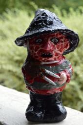 Handmade, Freddy Krueger Garden Gnome, Horror Movie, Sculpture, Figure, Father's Day, Garden - thumbnail 1