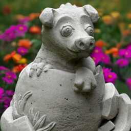 Garden Baby Dragon Statue Cement Figure Concrete Sculpture Stone Animal Decoration Handmade Dragon Lover Gift Yard Art - thumbnail 2