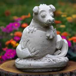 Garden Baby Dragon Statue Cement Figure Concrete Sculpture Stone Animal Decoration Handmade Dragon Lover Gift Yard Art - thumbnail 1