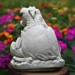 Garden Baby Dragon Statue Cement Figure Concrete Sculpture Stone Animal Decoration Handmade Dragon Lover Gift Yard Art - thumbnail 4